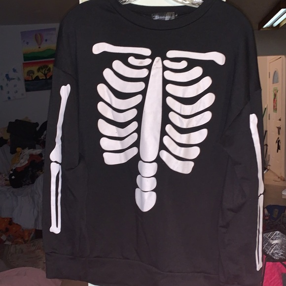For G and PL Size Large Skeleton Sweatshirt - Picture 2 of 8